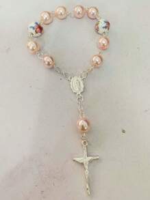 6/12/24 Baptism Gift Sets, Including 6/12/24 Pieces Of Mini Rosary Beads, 6/12/24 Pieces Of Baptism Gift Boxes, 6/12/24 Pieces Of White Organza Bags And 6/12/24 Pieces Of Thank You Tags, Suitable For Baptism Communion Party Decorations