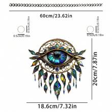 1 pezzo Decorazione in acrilico a 2D piatto con occhio di diavolo e cattura-sole, decorazione da esterno creativa, decorazione per casa, perfetta per decorare stanze, camere da letto, finestre, caffè, regalo ideale per famiglia e amici. - Catena porta-tag in acrilico - Visualizzare 6