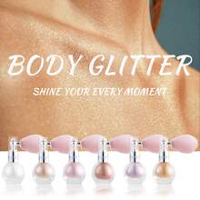 Julystar 6 Color Highlight Spray Powder, Glitter Fine, Natural Highlighting, Stage, Party Theme, Body Collarbone Embellishment - Multicolor - View 2