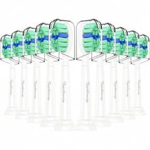 Toothbrush Replacement Heads Compatible With Philips    C2 G2 W 4100 5100 5300 Plaque Control, 10 Pack - White - Pack of 10 - 查看 1