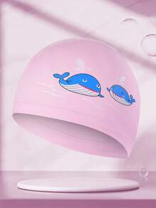 1pc Children Cartoon Swimming Cap With Ear Protection, Suitable For Boys And Girls - Multicolor - View 30