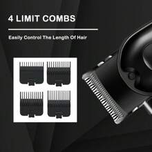 1/2pcs Men's Hair Clippers And Beard Trimmers Set, USB Rechargeable, Black, With Limit Comb Men's Beauty Kit, For Home Use, Father's Day Gift, Give Holiday Gifts