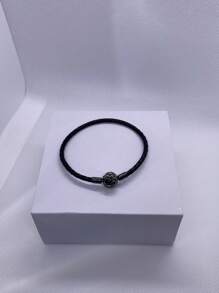 1 pièce Bracelet  rond à boucle de charme de haute qualité pour femmes, convient pour le port quotidien, compatible avec les perles de charme, cadeau parfait pour Noël et la Saint-Valentin
