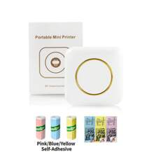 迷你口袋打印机，无线连接，自动检测耗材大小，兼容智能手机和电脑，学生必备！迷你照片打印机，打印学习资料/笔记/错题，方便快捷！学习笔记、解剖图、照片、日记的理想礼物，附赠一卷纸