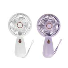 AOYI Mini ventilateur à main, ventilateur personnel de voyage, ventilateur électrique rechargeable à 3 vitesses avec mode d'éclairage, ventilateur portable d'été pour les cils, ventilateur de bureau à piles pour la plage, les vacances, la maison, l'école, le bureau, les déplacements, l'extérieur