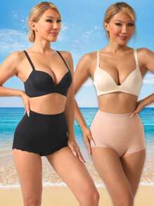 1 Stück Hochtailliges Schlankheits-Kontrollshort, formende Po-Hebende Bauch-Gestaltung Postpartum Taillenformer Shapewear für Frauen
