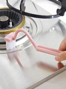 1pc V-Shaped Toilet Brush: V-Shaped Toilet Brush, Small Toilet Brush, No-Blind-Spot Cleaning Brush, Household Bathroom Toilet Cleaning Tool, Can Be Rotated To Fit Curved Toilet And Hung On The Wall For Home Cleaning, Bathroom Decor, Bathroom Accessories, Cleaning Supplies, Bathroom Essential, Apartment Must-Have - Multicolor - View 5