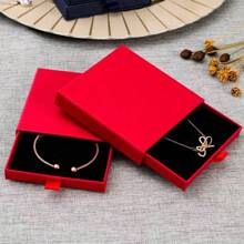 1pc Personalized Customized Women's Jewelry Drawer Type Storage Box Mini Portable Earring Packaging Box Company Name And Logo Personalized Customized Gift Box, Jewelry Display Stand, Suitable For Giving To Friends, Customers, Family, And Colleagues