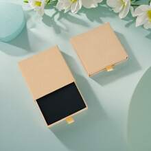 1pc Personalized Customized Women's Jewelry Drawer Type Storage Box Mini Portable Earring Packaging Box Company Name And Logo Personalized Customized Gift Box, Jewelry Display Stand, Suitable For Giving To Friends, Customers, Family, And Colleagues