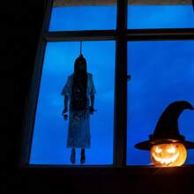 1 2D 平面亚克力万圣节恐怖元素吊坠，非常适合万圣节家居装饰、节日必需品、恐怖装饰风格、家居装饰客厅