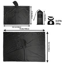 Poncho de ploaie multifuncțional 3 în 1 cu glugă și nasturi la decolteu, pelerină de ploaie portabilă cu buzunare, jachetă de ploaie ușoară pentru activități în aer liber pentru adulți