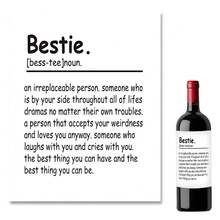 Funny Happy Birthday Bottle Label, Wine Labels Self-Adhesive For Wine, Suitable For Men And Woman, Bestie Sister Friendship Gift For Women Lady, Birthday Gift Wine Bottle Stickers For Friends, Cheap Stuff, Weird Stuff, Cute Aesthetic Stuff, Cool Gadgets, Unusual Items - Multicolor - View 1