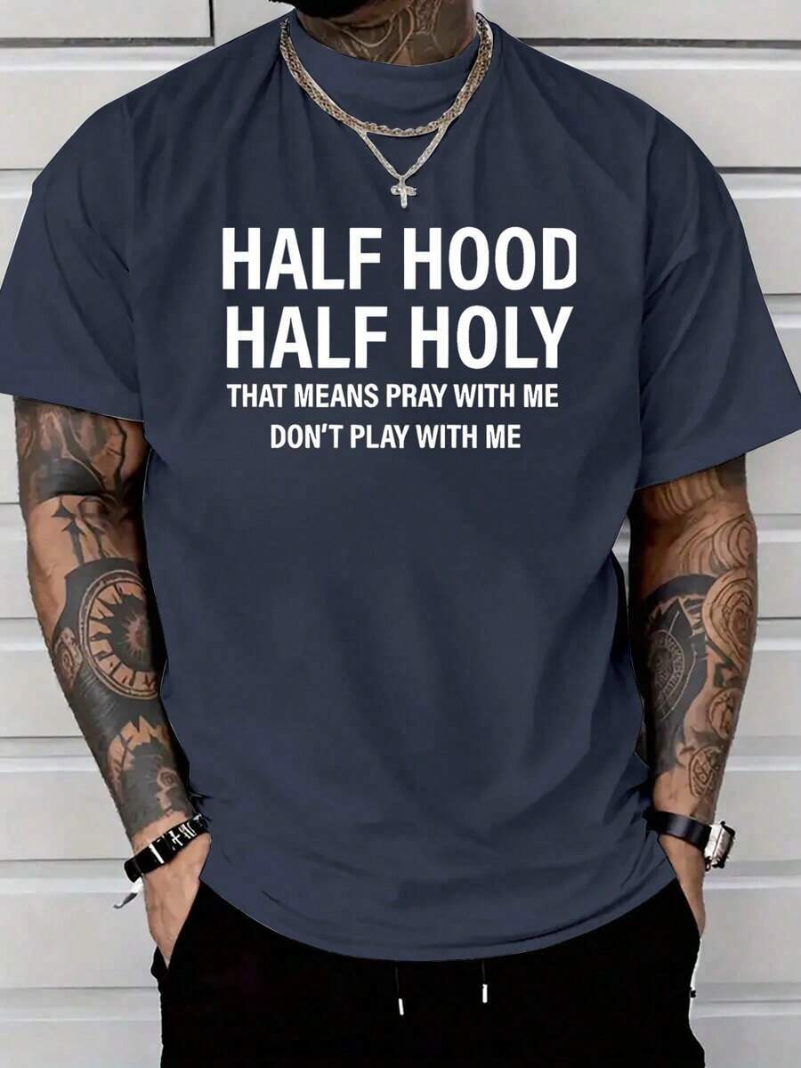 You Play With Me And Pray Together.Printed T-Shirt, 1 Piece,% Cotton, Casual Men's T-Shirt In Season, T-Shirt With Round Neck And Cotton Short Sleeve, Christmas Gift.2025 - 查看 1