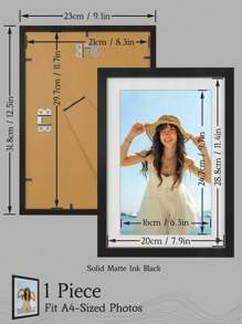 A4/30x40/30x30/25x25/20x20cm Multi Collage Gallery Photo Frames, Exquisite Large Woodgrain Picture Frames For Wall, Portrait Frame For Photo Wall, Fit A4/30x40/30x30/20x20cm/12x16/12x12/10x10/8x8-Inch Pictures, Golden/Beige/Reddish Brown/Brown Spotted/Ink Black/Pearl White With Imitation Wood Grain / Matte Suface, Classic/Simple/Cottagecore/Retro/All-Match (No Photo Paper)