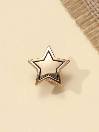 1 pieza/2 piezas Nuevo broche de estrella, accesorio creativo de estilo vintage europeo y americano, pasador de metal con adornos de cristal para chaqueta, accesorios escolares y de oficina únicos, camisas, joyería, accesorios de Halloween, regalos divertidos y lindos para maestros, accesorios de Halloween, accesorios del Día del Maestro, accesorios de disfraz, encantos de bolso, Navidad