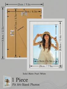 A4/30x40/30x30/25x25/20x20cm Multi Collage Gallery Photo Frames, Exquisite Large Woodgrain Picture Frames For Wall, Portrait Frame For Photo Wall, Fit A4/30x40/30x30/20x20cm/12x16/12x12/10x10/8x8-Inch Pictures, Golden/Beige/Reddish Brown/Brown Spotted/Ink Black/Pearl White With Imitation Wood Grain / Matte Suface, Classic/Simple/Cottagecore/Retro/All-Match (No Photo Paper)