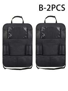 1pc Car Back Seat Large Capacity Storage Bag - Organizer, Multi-Function IPad Toy Holder, Seat Back Protector, Anti-Kick Mat, Travel Car Interior Accessories - Multicolor - View 15