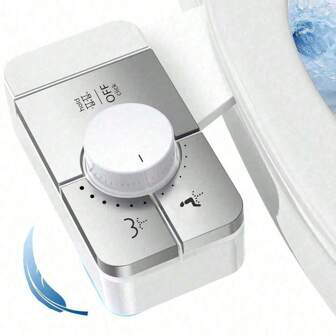 Bidet Attachment For Toilet - Ultra-Slim Self Cleaning Fresh Cold Water Sprayer Bidets For Existing Toilets Seat With Dual Nozzle For Feminine And Posterior Wash,The Best Christmas Gift, Black, Silver