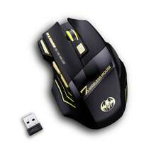 1pc New USB Wireless Mouse With Colorful Light, 2.4G Optical Mouse, Rechargeable Plug And Play, Suitable For Home And Office Use