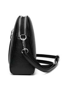 Bolso de mano de unicolor y suave para mujer, bolso de hombro cruzado de lujo de 2025 para mujer