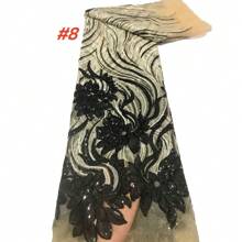 African Tulle Lace Fabric 2025 High Quality Lace Material Sequins French Nigerian Lace Fabrics For Sewing Wedding Dress