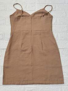 Short Dress Marrante Faminina - 卡其色 - 查看 4