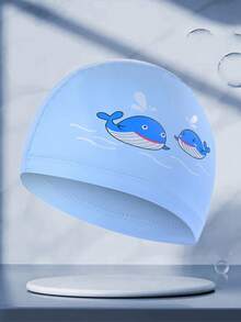1pc Children Cartoon Swimming Cap With Ear Protection, Suitable For Boys And Girls - Multicolor - View 31