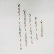 5pcs(5-15cm) Rose Gold Necklace Extenders, Alloy Necklace Extenders For Necklaces, Delicate Necklace Extender Chain Set For Women Necklaces, Bracelets, Anklets And All Kinds Of DIY Jewelry Making
