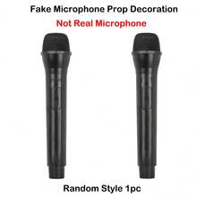 1个塑料仿真麦克风道具，适合家庭聚会，逼真的模拟麦克风道具，演讲练习工具 - 无需电池 - 彩色 - 查看 13