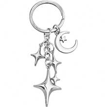 Cute Star Bag Charms Keychain - Shiny Celestial Charm For Keys, Bags & Car Decor - G - View 1