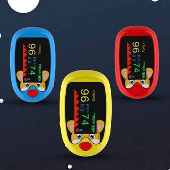 1 Pc Three Colors Cute Rechargeable Fingertip Pulse Oximeter Blood Oxygen Saturation Monitor Pulse Ox Heart Rate And Fast Spo2 Reading Oxygen Meter Type C Charging