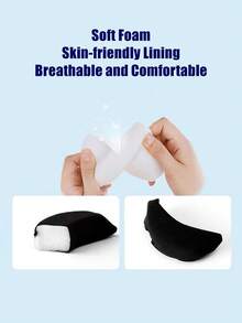 Insertos para puntera de zapato súper suaves, almohadillas de media talla de esponja, agarres de talón para mocasines de tacón alto, almohadillas frontales ajustables de protección de puntera y antifricción - Negro - Ver 6
