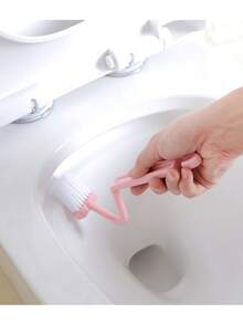 2pcs,Slot Cleaning Brush, Toilet Cleaning Brush, Multi-Function Cleaning Brush Tool, Deep Toilet Brush With Hanging Hole, Bathroom Gap Brush, Home, Kitchen, Bathroom, Window, Vehicle, Faucet, Toilet - Multicolor - View 4