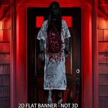 1 2D 平面亚克力万圣节恐怖元素吊坠，非常适合万圣节家居装饰、节日必需品、恐怖装饰风格、家居装饰客厅