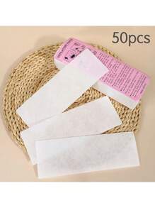 400/100/50 Peças de Papel Descartável para Remoção de Pelos, Tecido Não Tecido, Papel de Cera de Abelha Reforçado, Ferramenta Auxiliar para Espalhar o Creme para Remoção de Pelos de Salão de Beleza, Ferramenta de Remoção de Pelos de 2,55 Polegadas x 8 Polegadas, Unissex