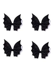 2 buc/4 buc cleme de păr în formă de liliac de Halloween, accesorii unice de păr în stil gotic Y2K, potrivite pentru stil închis, Halloween, Crăciun