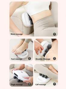 6 Head Massage Gun Deep Tissue With 9 Levels & 9 Modes, Professional Handheld Massage Gun, Electric Massager Tool For Legs, Arms, Waist, Back, Buttocks - Full Body Muscle Pain Relief, Ideal Gifts For Women, Men, Mom, And Dad
