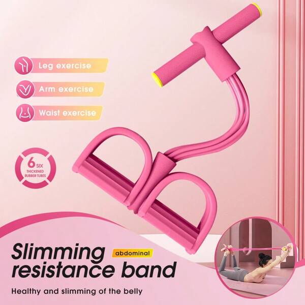 1PC, Multi-Functional Tension Rope, Elastic Yoga Resistance Band Fitness Equipment For Girls, Suitable For Full-Body Strength Training Of The Abdomen, Waist, Arms And Legs, Is An Ideal Accessory For Home Weight Loss Gyms