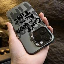 bandai Funda de teléfono personalizada con doble sombra y diseño desordenado en inglés compatible con iPhone 16 Pro Max, 15, 14, 13, 12, 11