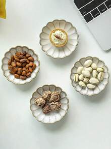 1件/2件/4件/6件/8件日式窑烧菊花陶瓷调味碟,复古花朵陶瓷碟盘,家用酱油醋碟,番茄沙拉酱碟,黄油碟,小吃碟,餐厅上菜餐具 - 彩色 - 查看 15