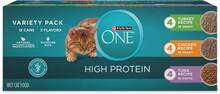Purina ONE Natural High Protein Cat Food, Chicken Recipe In Wet Cat Food Gravy - (Pack Of 24) 3 Oz. Pull-Top Cans - Turkey, Tuna, and Chicken - View 1