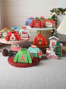 6 pezzi Scatole regalo decorative natalizie fai-da-te