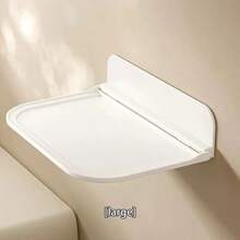 1pc Foldable Wall Mounted Shelf, Bathroom Toilet Bedside Mobile Phone Rack, Drill-Free Dorm Storage Rack For WiFi Router