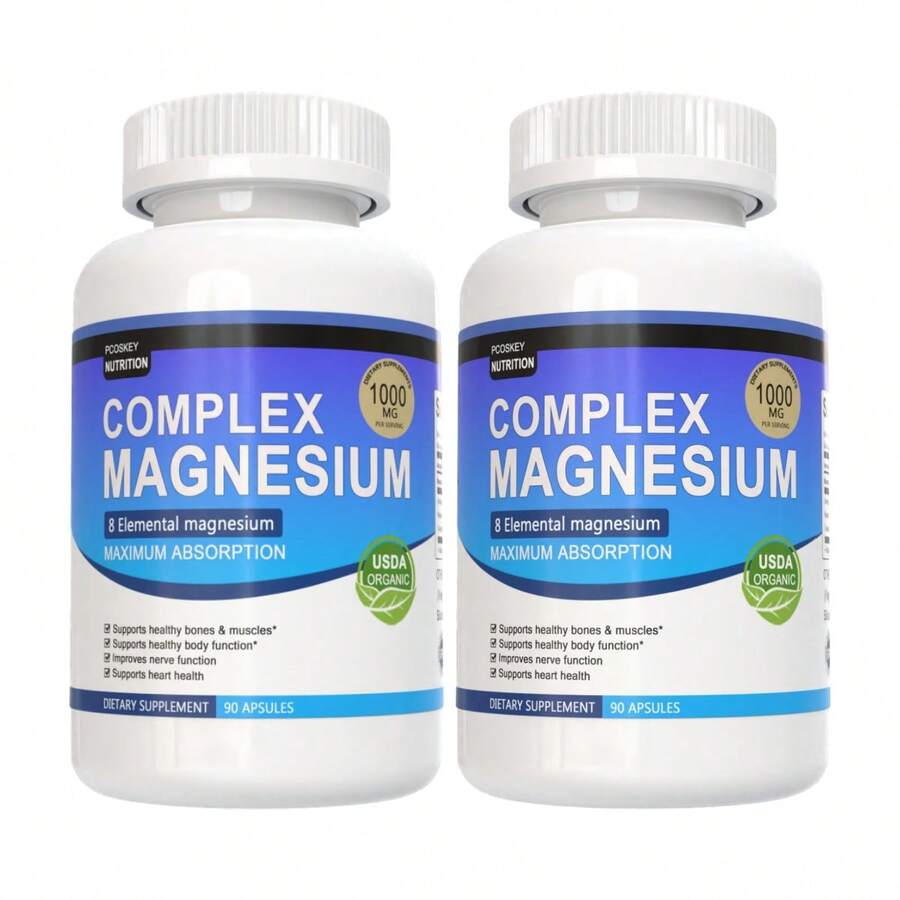 2 Bottles Nutritionals Magnesium Glycinate- Supports Muscle Health & Nerve Function Healthcare Dietary Supplement - 2 bottles - View 1