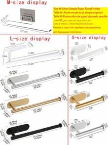 1PC Black Paper Tissue Rack, Punch Free Wall Mount With Adhesive For Easy Installation, Wall Mount For Kitchen, Towel Holder Under Cabinet Paper Towel Rack For Bathroom Kitchen Pantry Sink Balcony Toilet Paper Holder, Storage Rack For Cling Film/Foil, Slouchy Self-Adhesive