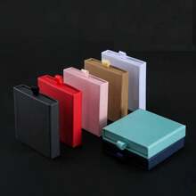 1pc Personalized Customized Women's Jewelry Drawer Type Storage Box Mini Portable Earring Packaging Box Company Name And Logo Personalized Customized Gift Box, Jewelry Display Stand, Suitable For Giving To Friends, Customers, Family, And Colleagues