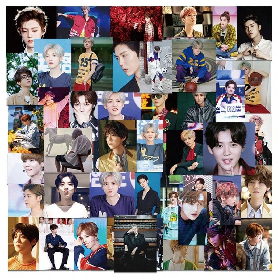 50张唱歌跳舞歌手的手帐贴纸，防水贴纸，高颜值歌手和明星的支持贴纸，奶茶杯贴纸，行李箱装饰贴纸，手机、平板电脑和笔记本电脑的防水装饰贴纸，送给爱人或家人的完美礼物【开学季】【万圣节】【演唱会支持贴纸】