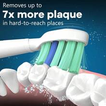 Toothbrush Replacement Heads Compatible With Philips    C2 G2 W 4100 5100 5300 Plaque Control, 10 Pack - White - Pack of 10 - 查看 3