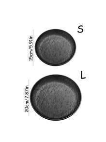 2个圆形托盘，塑料餐具盘子，幼儿园家用杯碟，餐饮快餐烧烤盘，厨房用品，万圣节和圣诞节派对用品