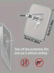 10个13磅粘性墙钩，无钉壁挂架，自粘拇指钩，无钉挂画架